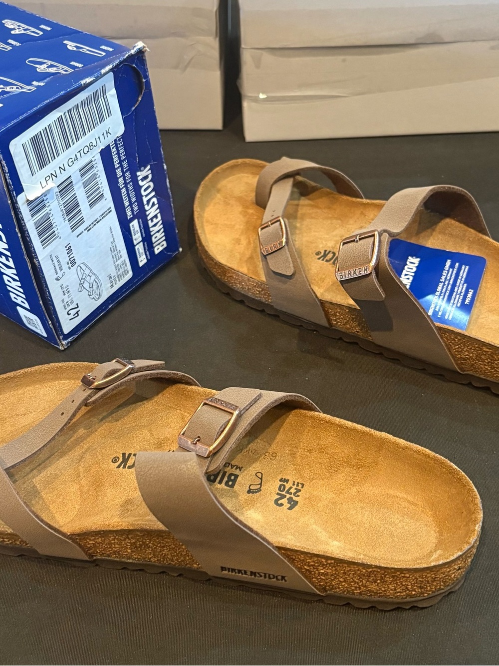 Birkenstock Mayari Birkibuc Unisex Sandals - Mocha, Women US 11-11.5, Men 9-9.5 - Picture 2 of 5